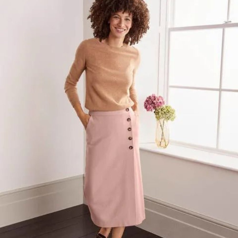 NWT Boden Darcey Midi Skirt-Pink Size 4